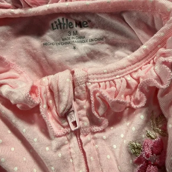 Little Me Pink Ruffled One Piece - Picture 4 of 4